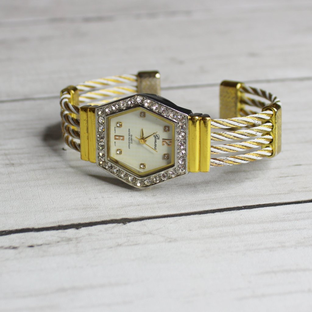 Geneva Vintage Womens Cuff Bracelet Watch